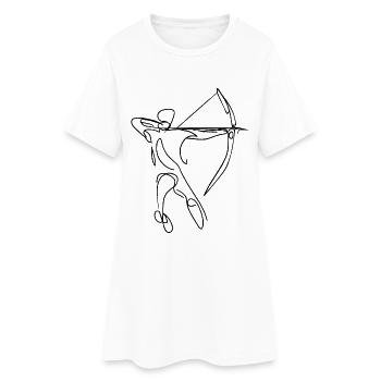 Archery Sketch - Women’s T-Shirt Dress - white - Front