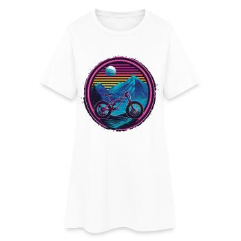 Cycliste rétro - Robe T-shirt Femme - blanc - Devant