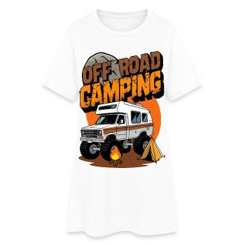 Camping tout-terrain - Robe T-shirt Femme - blanc - Devant
