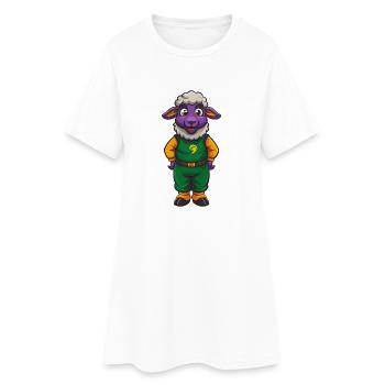 mouton drôle Kawaii dessin animé personnage Clipart - Robe T-shirt Femme - blanc - Devant