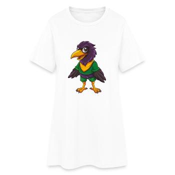 corbeau drôle Kawaii personnage de dessin animé Clipart - Robe T-shirt Femme - blanc - Devant