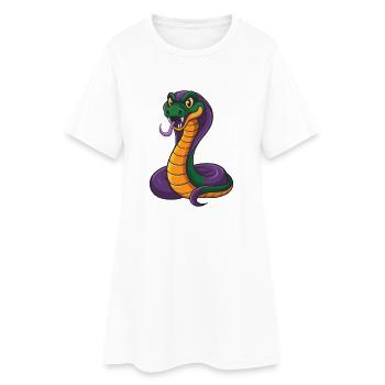 Cobra drôle Kawaii personnage de dessin animé Clipart - Robe T-shirt Femme - blanc - Devant