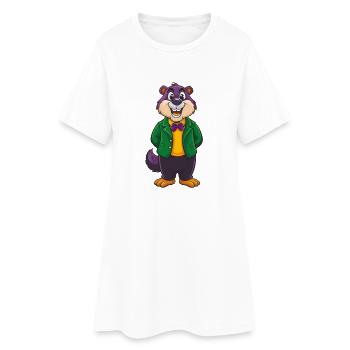 marmotte drôle Kawaii dessin animé Clipart - Robe T-shirt Femme - blanc - Devant