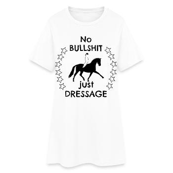 Dressurreiterin Statement - Frauen T-Shirt-Kleid - Weiß - Vorne