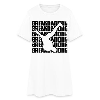 Breakdance - Robe T-shirt Femme - blanc - Devant