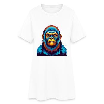 BigFoot coloré Kawaii Dessin animé Personnage Clipart - Robe T-shirt Femme - blanc - Devant