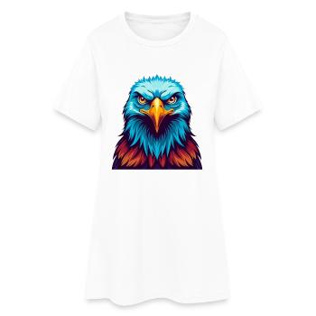 aigle coloré kawaii dessin animé personnage clipart - Robe T-shirt Femme - blanc - Devant