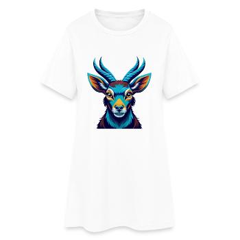 antilope coloré kawaii dessin animé personnage clipart - Robe T-shirt Femme - blanc - Devant