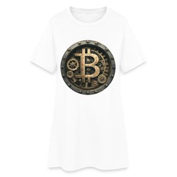 La machine Bitcoin - Robe T-shirt Femme - blanc - Devant