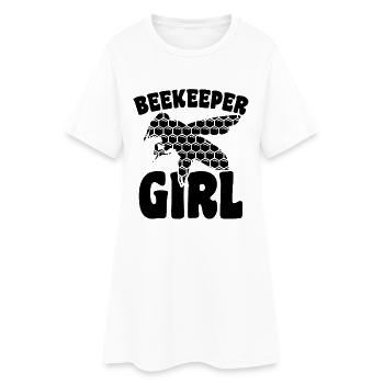 Beekeeper Girl - Women’s T-Shirt Dress - white - Front