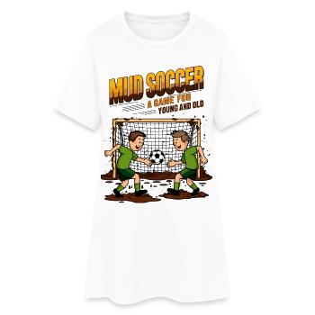 Football de boue - Robe T-shirt Femme - blanc - Devant