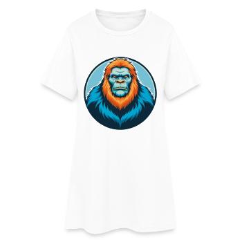 BigFoot mignon drôle Kawaii dessin animé Animal Animal Pet Logo - Robe T-shirt Femme - blanc - Devant