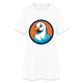 Colombe mignon kawaii dessin animé Clipart Animal Animal Pet Logo - Robe T-shirt Femme - blanc - Devant