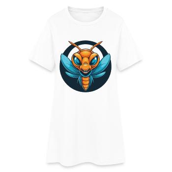 libellule mignon kawaii dessin animé animal animal logo - Robe T-shirt Femme - blanc - Devant