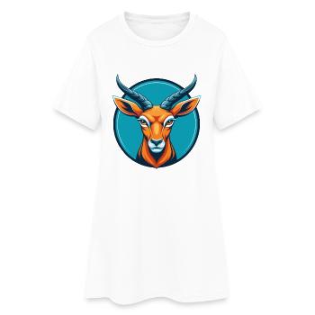 Impala süße Kawaii Cartoon Clipart Tier Haustier Logo - Frauen T-Shirt-Kleid - Weiß - Vorne