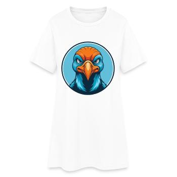 Turquie mignon kawaii dessin animé clipart animal de compagnie logo - Robe T-shirt Femme - blanc - Devant