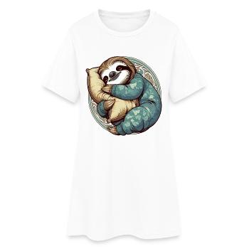 Cadeau de la passion endormie de la paresse - Robe T-shirt Femme - blanc - Devant