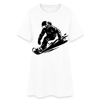 Snowboarders - Robe T-shirt Femme - blanc - Devant
