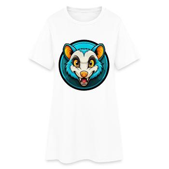 Possum Bunte Kawaii Cartoon Figur Clipart - Frauen T-Shirt-Kleid - Weiß - Vorne
