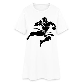 Dessin de kickboxing - Robe T-shirt Femme - blanc - Devant