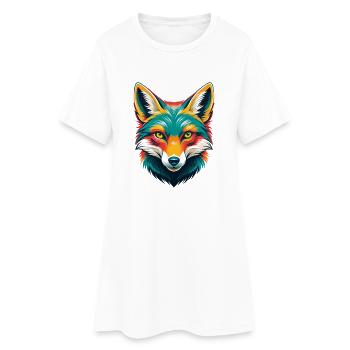 Fuchs Niedlich Kawaii Cartoon Clipart Tier Gesicht - Frauen T-Shirt-Kleid - Weiß - Vorne
