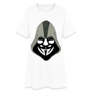 Anonyme - Robe T-shirt Femme - blanc - Devant