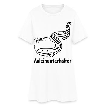 Aaleinunterhalter - Frauen T-Shirt-Kleid - Weiß - Vorne