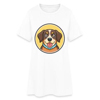 Entlebucher bouvier chien de famille dessin animé Kawaii animal de compagnie - Robe T-shirt Femme - blanc - Devant