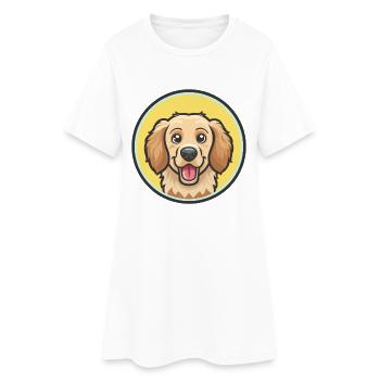 Fauve De Bretagne Dog Breed Cartoon Kawaii Clipart - Women’s T-Shirt Dress - white - Front