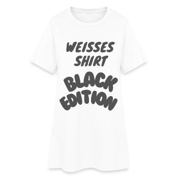 Weißes Shirt Black Edition - Frauen T-Shirt-Kleid - Weiß - Vorne