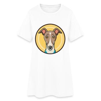 lévrier chien race dessin animé Kawaii Clipart Animal - Robe T-shirt Femme - blanc - Devant