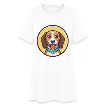 Cinghalais Chien Chien Race Dessin Animé Kawaii Clipart Animal de compagnie - Robe T-shirt Femme - blanc - Devant