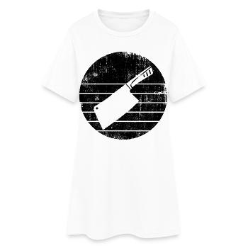 Croquis de couperet - Robe T-shirt Femme - blanc - Devant