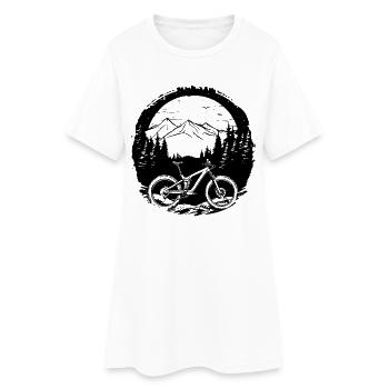 Dessin de vététiste - Robe T-shirt Femme - blanc - Devant