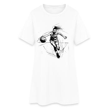 Basketteuse - Robe T-shirt Femme - blanc - Devant