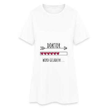 Doktor Personalisierter Beruf Mädchen - Frauen T-Shirt-Kleid - Weiß - Vorne