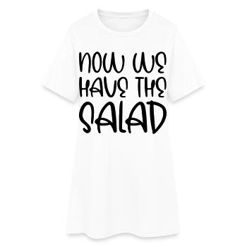 Maintenant, nous avons la salade - Robe T-shirt Femme - blanc - Devant