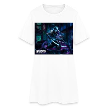 Graffiti Anime Samouraï - Robe T-shirt Femme - blanc - Devant