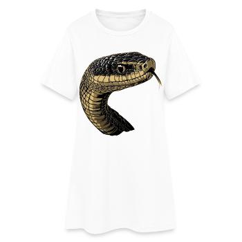 Serpent Python Cobra Mamba Serpent à sonnettes Serpent - Robe T-shirt Femme - blanc - Devant