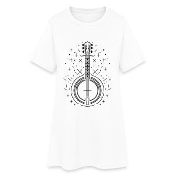 Croquis de banjo - Robe T-shirt Femme - blanc - Devant