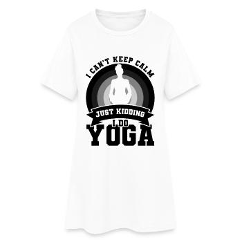 I do yoga - Women’s T-Shirt Dress - white - Front