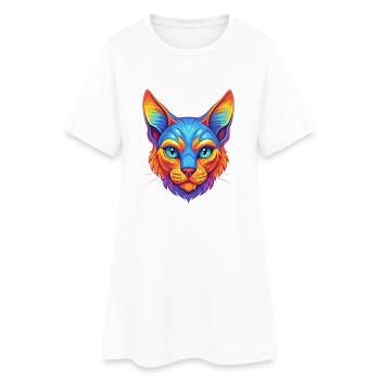 Chat Rex allemand, race de chat, dessin animé, animal de compagnie kawaii - Robe T-shirt Femme - blanc - Devant