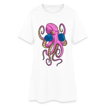 Octopus Boxer Gants de boxe Boxe - Robe T-shirt Femme - blanc - Devant