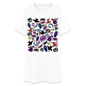 Confusion d’Halloween - Robe T-shirt Femme - blanc - Devant