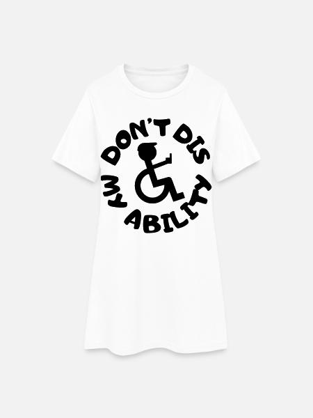 Ne niez pas mon handicap # - Robe T-shirt Femme - blanc