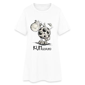 Drollige Kuh Kuhgelrund Wortspiel - Frauen T-Shirt-Kleid - Weiß - Vorne