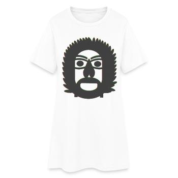 Gruff Man - Women’s T-Shirt Dress - white - Front