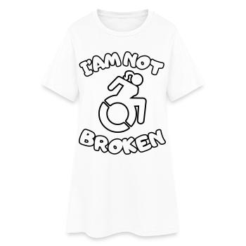 Je suis en fauteuil roulant mais je ne suis pas brisé # - Robe T-shirt Femme - blanc - Devant