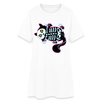 Funny Cat – Halloween Humor - Women’s T-Shirt Dress - white - Front