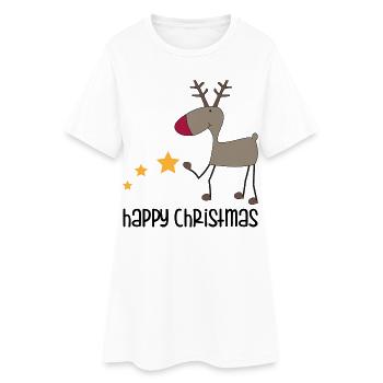 Joyeux Noël - Robe T-shirt Femme - blanc - Devant